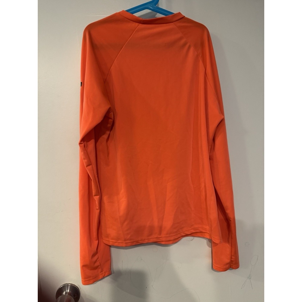 Bebe Sporty Long Sleeve Orange Top Athleisure Activewear Casual Trendy Large - Picture 2 of 6